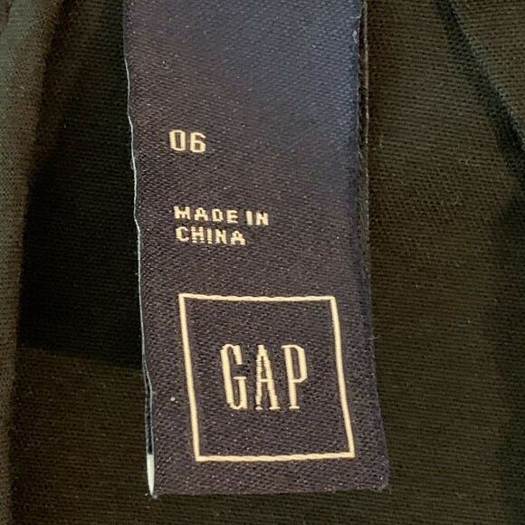 Gap 6 Sheath Dress Sleeveless Black Short Length Stretch Pockets Zip Back - Picture 6 of 7